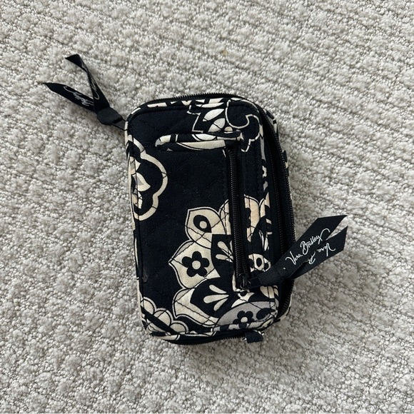 Vera Bradley Cardholder Wallet Black And White - Picture 2 of 3